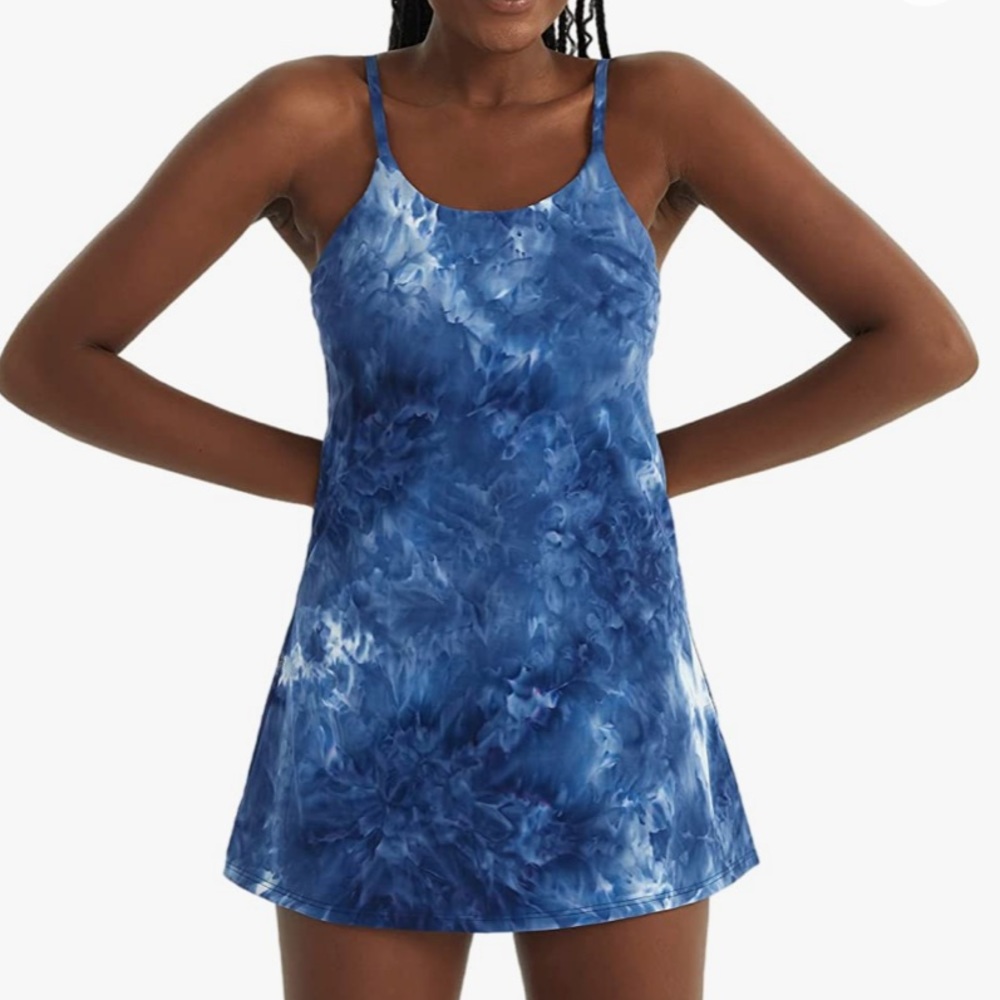 womens tennis dress, built-in with bra, shorts pocket